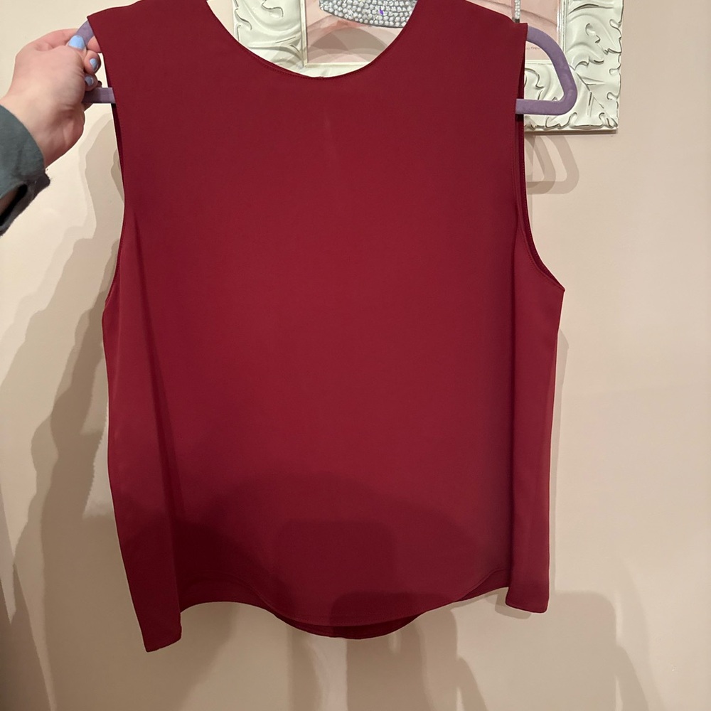 Babaton Rich Red Sleeveless Blouse